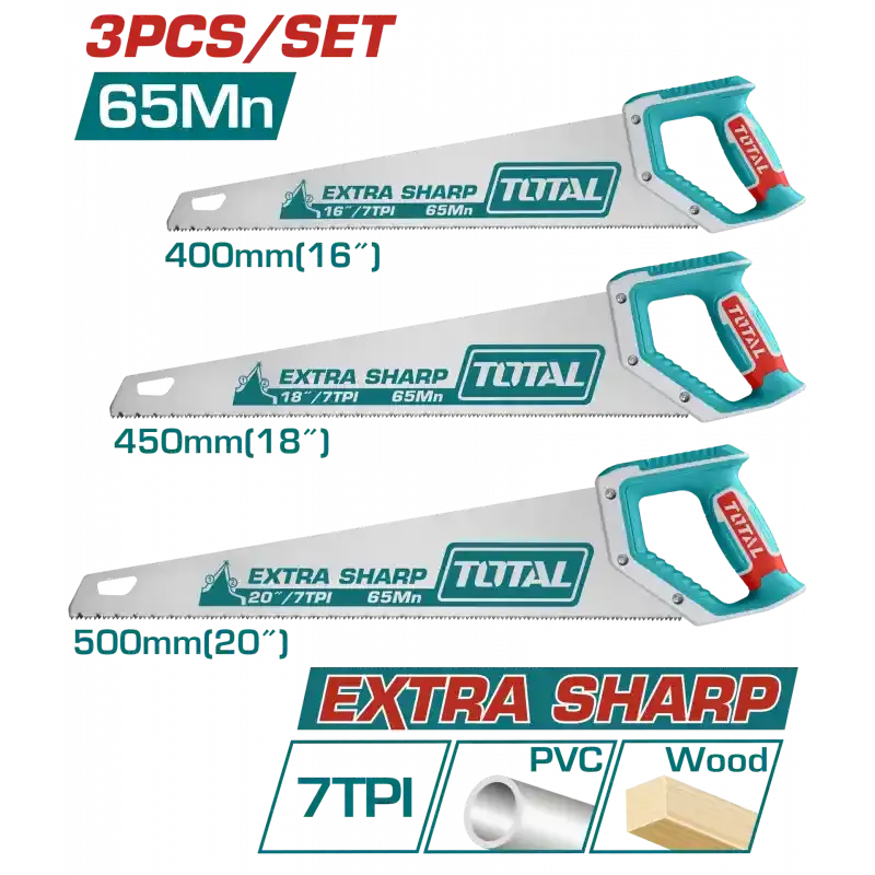 TOTAL TOS23093 3’LÜ PALA TESTERE SETİ