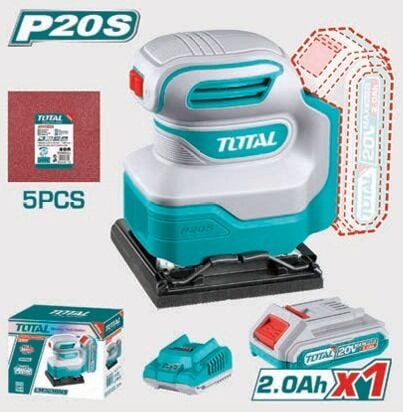 TOTAL TSHSLI20141 LI-ION AKÜLÜ TİTREȘİMLİ ŞARJLI ZIMPARA