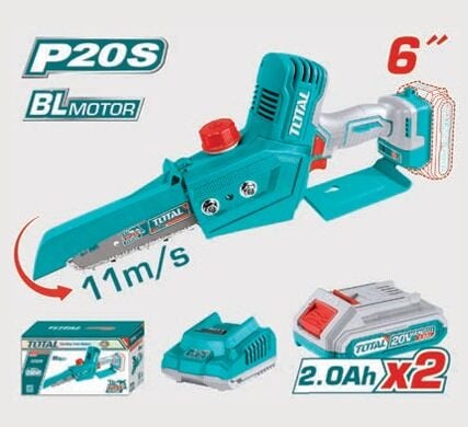 TOTAL TGSLI20681 LI-ION AKÜLÜ KÖMÜRSÜZ MİNİ ŞARJLI ZİNCİRLİ TESTERE