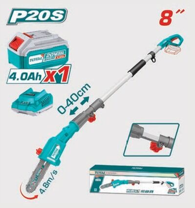 TOTAL TPSLI200815 LI-ION AKÜLÜ YÜKSEK ŞARJLI DAL KESME