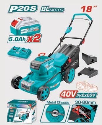 TOTAL TLMLI20186 LI-ION KÖMÜRSÜZ ŞARJLI ÇİM BİÇME MAKİNESİ 40V