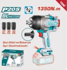 TOTAL TIWLI201351 LI-ION AKÜLÜ KÖMÜRSÜZ SOMUN SIKMA - SOLO