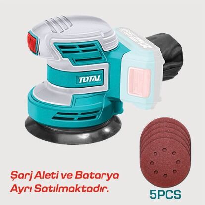 TOTAL TROSLI2001 LI-ION AKÜLÜ EKSANTRİK ZIMPARA - SOLO