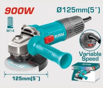 TOTAL TG109125565 DEVIR AYARLI 125MM ELEKTRİKLİ AVUÇ TAȘLAMA