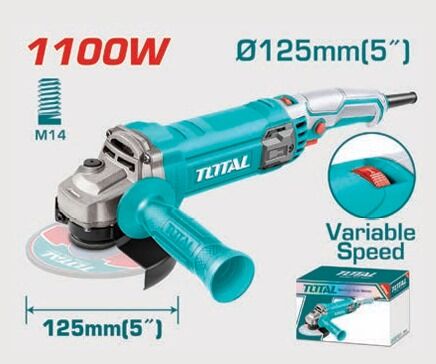 TOTAL TG110125565 DEVIR AYARLI ALTTAN TETİKLİ 125MM AVUÇ TAȘLAMA