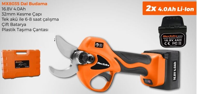 MAXEXTRA MX8035 ŞARJLI DAL BUDAMA MAKASI