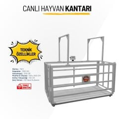 CANLI HAYVAN KANTARI ŞARJLI 120 SAAT 1,5 TON YERLİ
