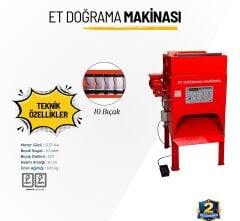 ET DOĞRAMA MAKİNESİ 10 BIÇAKLI PEDALLI