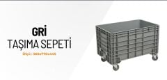 ET TAŞIMA ARABASI 400 KG DÖNER TEKERLİ FRENLİ GRİ