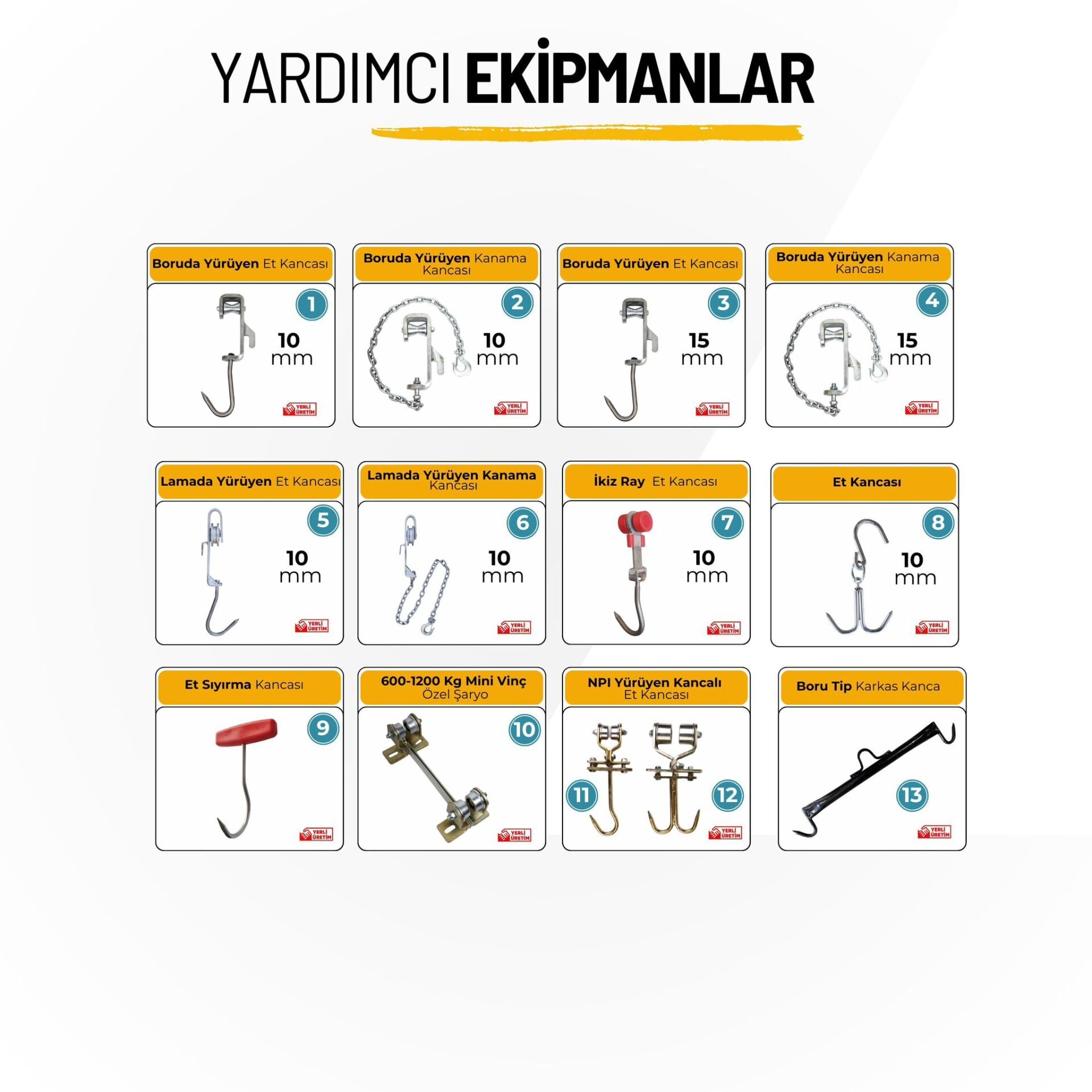 KURBAN KESİM YEDEK PARÇA ET KANCALARI