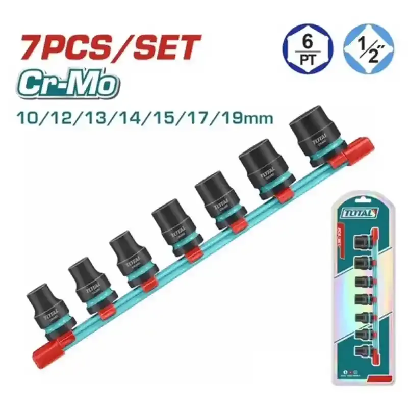 TOTAL THKISD12073 7 PARÇA 1/2” ALTI KÖȘE DARBELİ LOKMA SETİ