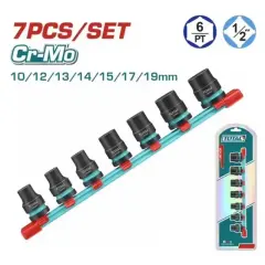 TOTAL THKISD12073 7 PARÇA 1/2” ALTI KÖȘE DARBELİ LOKMA SETİ