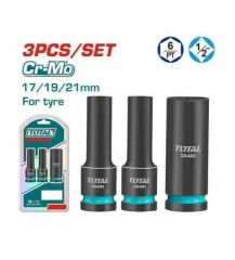 TOTAL THKISD12042L 3 PARÇA 1/2 ALTI KÖŞE DARBELİ DERİN LOKMA SETİ