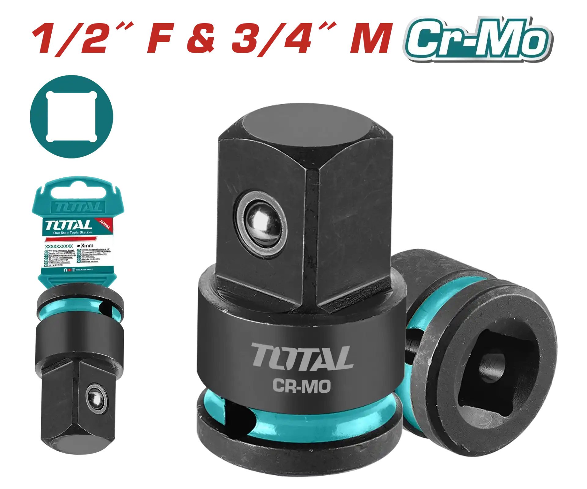 TOTAL THIAD1234 1/2” - 3/4” DARBELİ LOKMA ADAPTÖRÜ