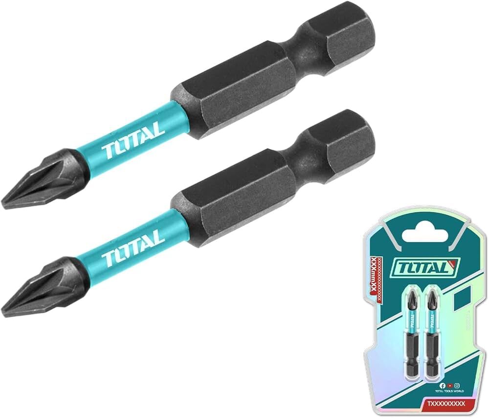 TOTAL TACIM71PZ250 DARBELİ 50MM PZ2 BİTS UCU 2 Lİ