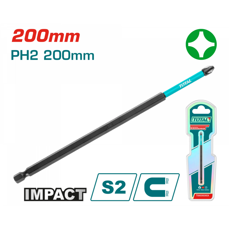 TOTAL TACIM71PH2200 DARBELİ PH2X200MM BİTS UCU
