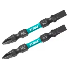TOTAL TACIM72PH265 DARBELİ 65MM 2 Lİ ÇİFT TARAFLI  PH2+PH2 BİTS UÇ