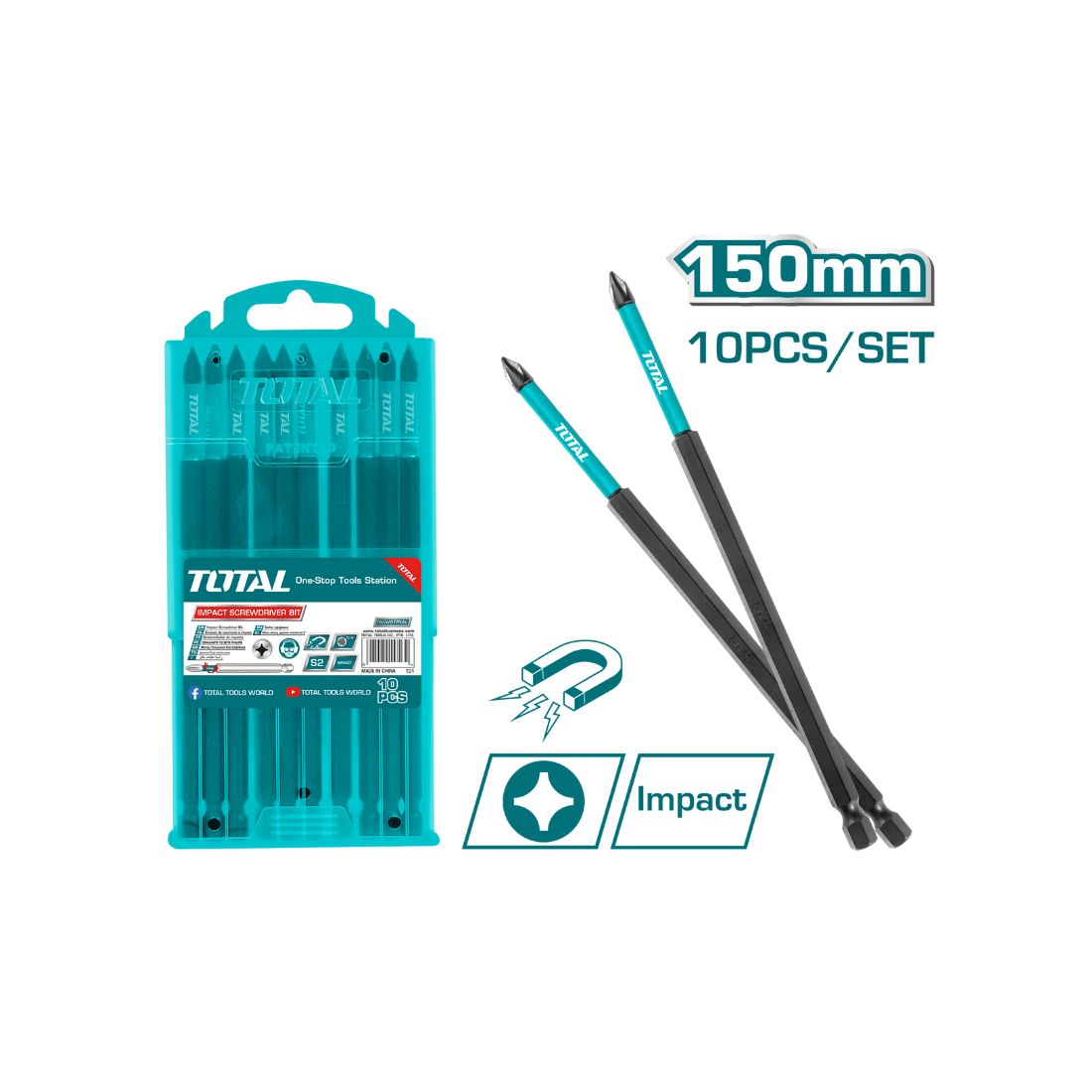 TOTAL TACIM16PH163 DARBELİ PH1X150MM BİTS UCU
