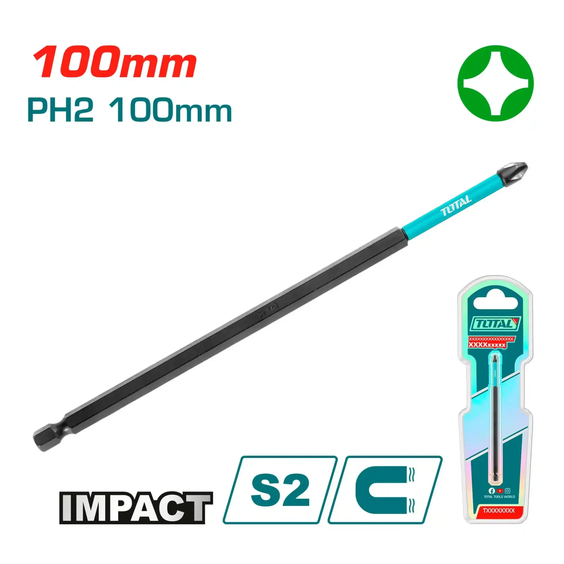 TOTAL TACIM71PH1100 DARBELİ PH1X100MM BİTS UCU