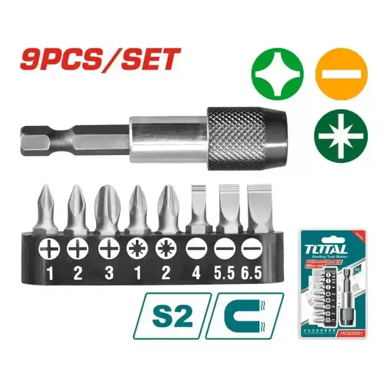 TOTAL TACSD3091 9 PARÇA BİTS UÇ SETİ