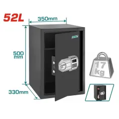 TOTAL TESF5001 ELEKTRONİK ȘİFRELİ PARA KASASI 52L